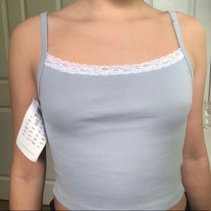 brandy melville blue lace tank